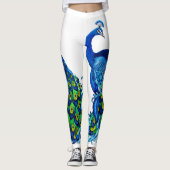 Blue Peacock Leggings (Voorkant)