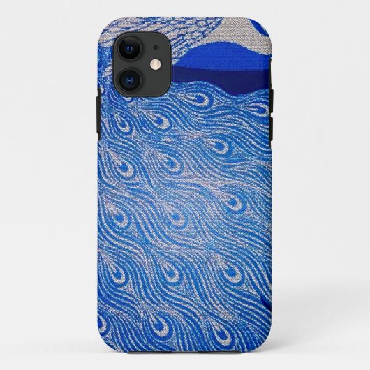 Blue Peacock Mosaic Case-Mate iPhone Case (Achterkant)