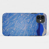 Blue Peacock Mosaic Case-Mate iPhone Case (Achterkant (horizontaal))