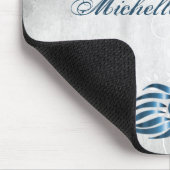 Blue Peacock Personalized Mousepad Muismat (Hoek)