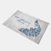 Blue Peacock Persoonlijke deurmat (Schuin)