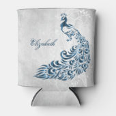 Blue Peacock persoonlijke Koelbox Blikjeskoeler (Voorkant)