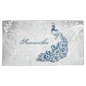 Blue Peacock persoonlijke Kussenslopen (Voorkant-Rechts)