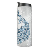 Blue Peacock Persoonlijke thermische trommel Thermosbeker (Geroteerd rechts)