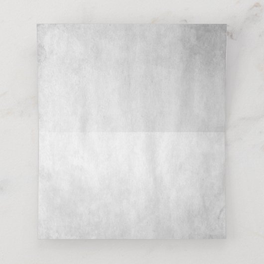 Blue Peacock Reception Place Card (Binnenkant ongevouwen)