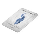 Blue Peacock Save the Date Magnet Magneet (Linkerzijde)
