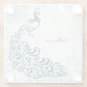 Blue Peacock, speciaal voor glas Onderzetter (Achterkant)