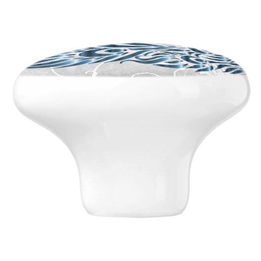 Blue Peacock Specialized Ceramic Pull Keramische Knop (Zijkant)