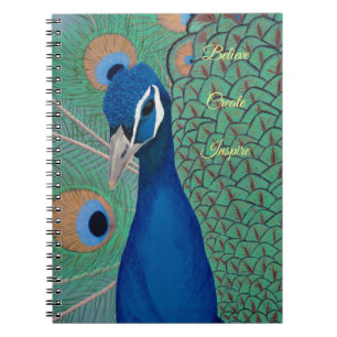 Blue Peacock Spiral notebook Notitieboek