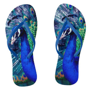 Blue Peacock Teenslippers