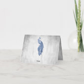 Blue Peacock Weddenschap Bedankt (Achterkant)