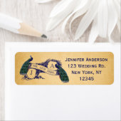 Blue Peacock  Weddenschap Etiket (Insitu)