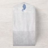 Blue Peacock Weddenschap in één uitnodiging (Buitenkant)