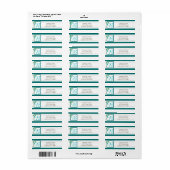 Blue Peacock Weddenschap Return Address Label (Full Sheet)