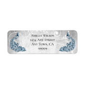 Blue Peacocks Address Label (Voorkant)