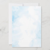 Blue Pearl Frame Baptism Christening Invitation (Dos)