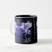 Blue Pegasus réfléchit Café Mug (Devant gauche)