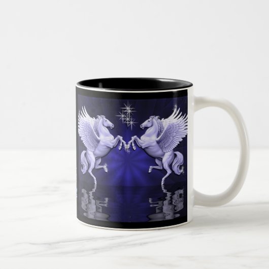 Blue Pegasus réfléchit Café Mug (Droit)