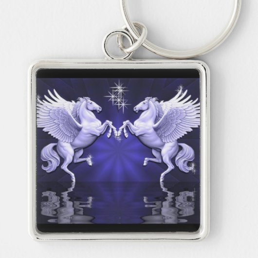 Blue Pegasus Reflection Sleutelhanger (Voorkant)
