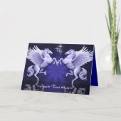 Blue Pegasus Reflection Wenskaart Kaart (Voorkant)