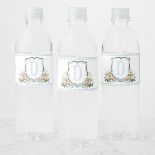 Blue Pelican Baby shower Waterflesetiketten Waterfles Etiket