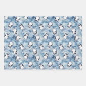 Blue Penguin Baby shower Gift Wrap Sheets Inpakpapier Vel (Voorkant)