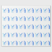 Blue Penguin Trio Cadeaupapier (Vlak)