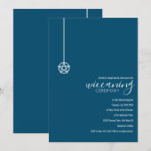 Blue Pentacle Baby Wiccaning Ceremony Kaart (Voorkant / Achterkant)