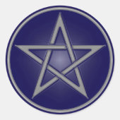 Blue Pentacle Sticker (Voorkant)