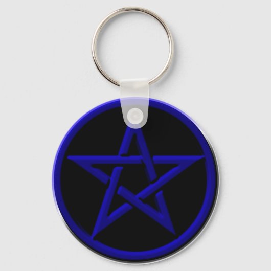 Blue Pentagram Sleutelhanger (Voorkant)