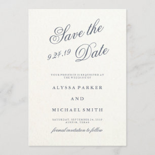 Blue Peonies Bruiloft Save the Date