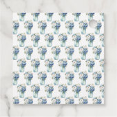 Blue Peonies Mason Jar Verjaardag Bedankjes Labels (Achterkant)