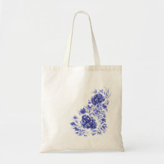 Blue Peony Budget Canvas tas
