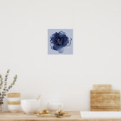 BLUE PEONY FLOWER POSTER (Keuken)