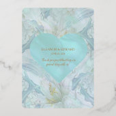 Blue Peony Folie Tafelnummer Kaart (Achterkant)