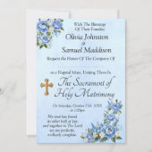 Blue Peony sur Blue Mariage Suite Invitation (Devant)