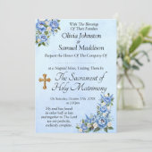 Blue Peony sur Blue Mariage Suite Invitation (Debout devant)