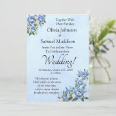 Blue Peony sur Blue Mariage Suite Invitation (Debout devant)