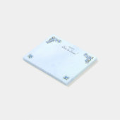 Blue Peony Wedding Suite Post-It Notes (Schuin)