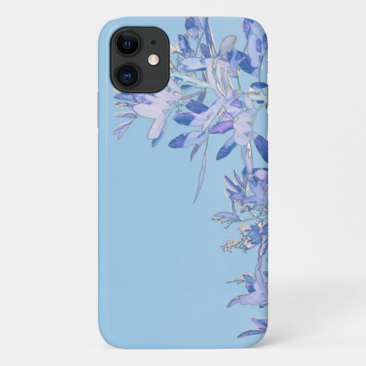 Blue Pepper Tree Feuille iPhone 11 Coque (Dos)