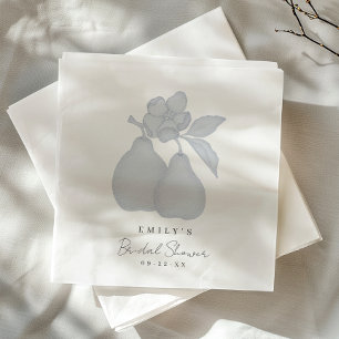 Blue Perfect Pear Vrijgezellenfeest servet