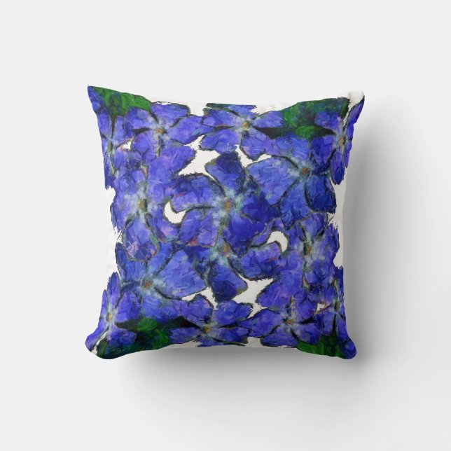 Blue Periwinkle Design Cushion Kussen (Voorkant)