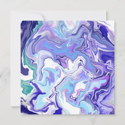 Blue Periwinkle Marble Fluid Art (Voorkant)
