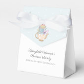 Blue Personalised Moederdag Tea Party Favor Box Bedankdoosjes (Voorkant Zijde)