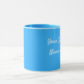 Blue Personalize Message Coffee Cup Gift Mok (Midden)