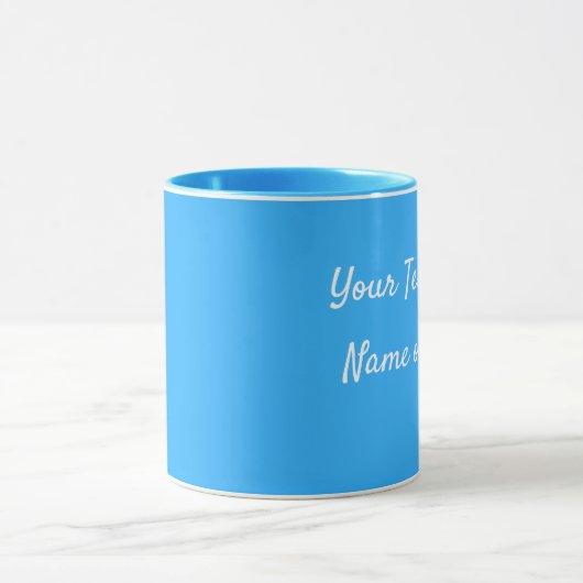 Blue Personalize Message Coffee Cup Gift Mok (Midden)