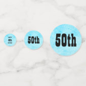 Blue Personalized 50th Birthday Confetti (Achterkanten)