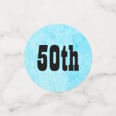 Blue Personalized 50th Birthday Confetti (Kleine voorkant)
