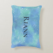 Blue Personalized Fantasy Princess Girly Accent Kussen (Achterkant (Verticaal))