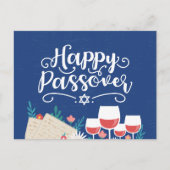 Blue Pesach Briefkaart (Voorkant)